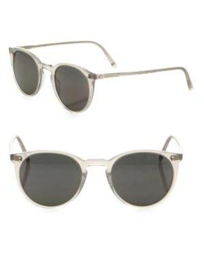 Shop Oliver Peoples Women's The Row For  O'malley Nyc 48mm Round Sunglasses In Grey