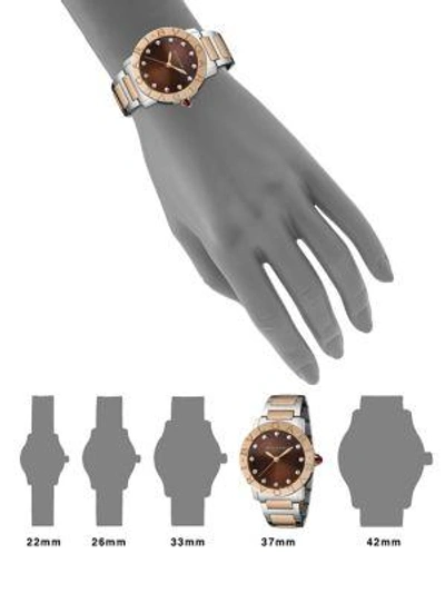 Shop Bvlgari Rose Gold, Stainless Steel & Diamond Bracelet Watch