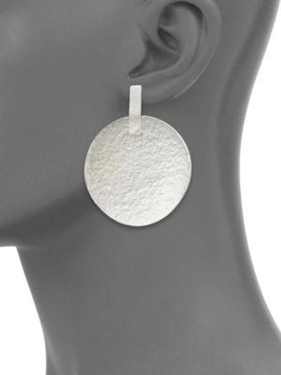 Shop Stephanie Kantis Subdued Disc Earrings In Silver