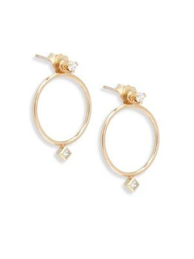 Shop Zoë Chicco Diamond & 14k Yellow Gold Stud Earring & Circle Ear Jacket Set