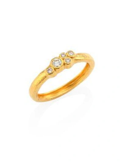 Shop Gurhan Pointelle Diamond & 22k Yellow Gold Ring