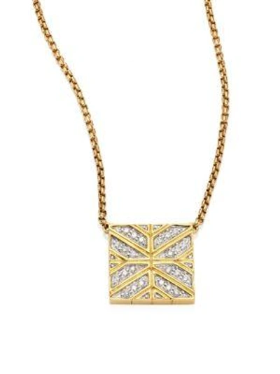 Shop John Hardy Modern Chain Diamond & 18k Yellow Gold Pendant Necklace