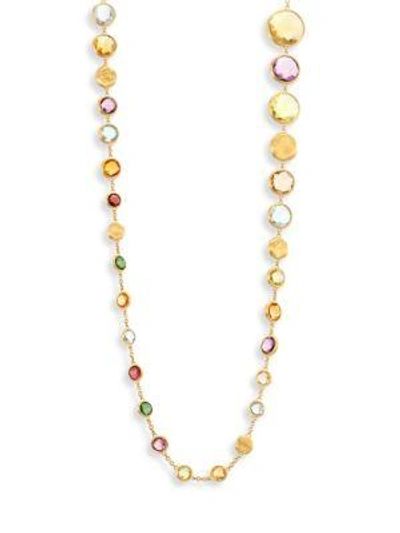 Shop Marco Bicego Jaipur Semi-precious Multi-stone & 18k Yellow Gold Necklace/36"