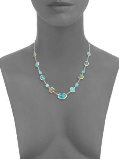Shop Ippolita 925 Rock Candy Turquoise & Amethyst Station Necklace