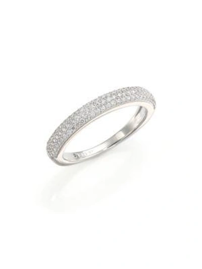 Shop Adriana Orsini Women's Rhodium-plated Pavé Band In Silver