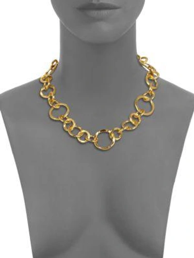 Shop Stephanie Kantis Coronation Large Chain Necklace/18" In Gold