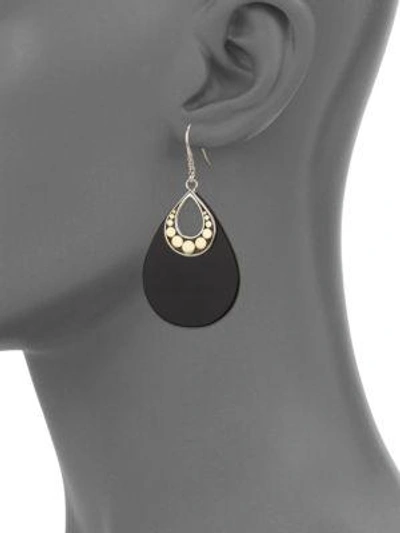 Shop John Hardy Women's Dot Black Onyx & 18k Yellow Gold Drop Earrings