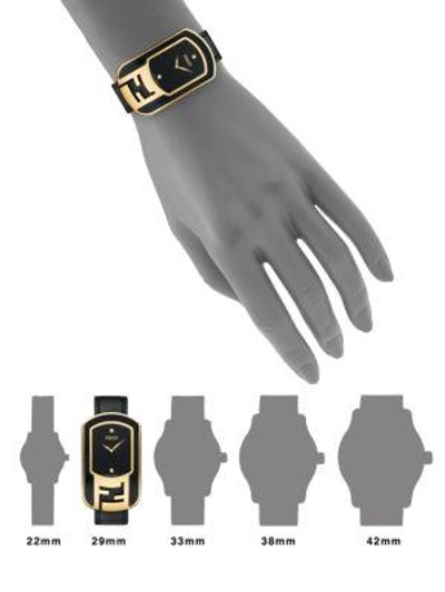 Shop Fendi Goldtone Ip Stainless Steel & Diamond Watch/black