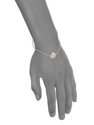Shop Monica Vinader Nura Diamond Pebble Bracelet In Pink