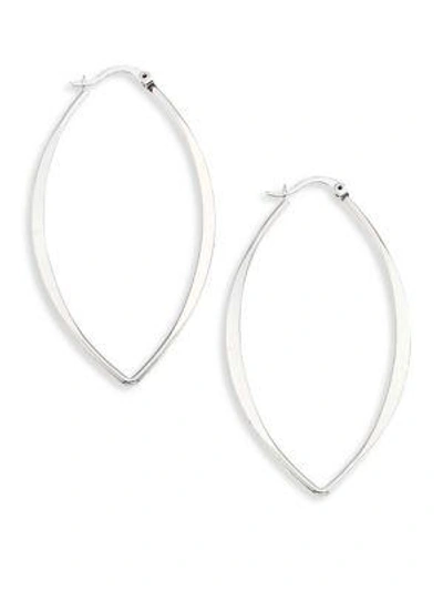 Shop Jules Smith Gamma Hoop Earrings/1.25" In White Gold