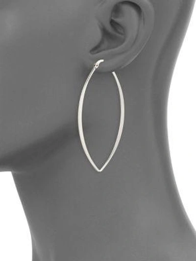 Shop Jules Smith Gamma Hoop Earrings/1.25" In White Gold