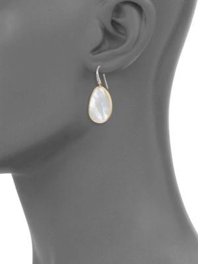 Shop Marco Bicego Lunaria Diamond, Mother-of-pearl & 18k Yellow Gold Drop Earrings