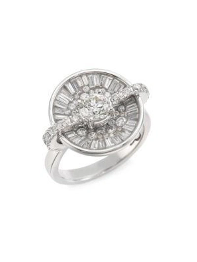 Shop Plevé Women's Opus Ice Diamond & 18k White Gold Round Ring