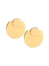 Vita Fede Moneta Stud Earring & Ear Jacket Set/Goldtone