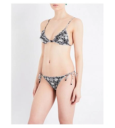 Shop Zimmermann Divinity Ruffle Triangle Bikini In Spliced