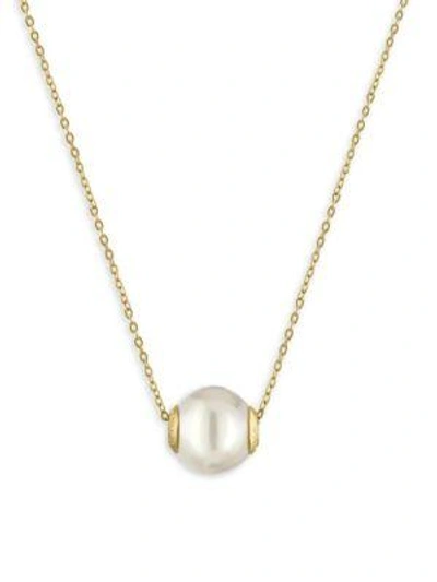 Shop Majorica 12mm White Pearl & Gold-plated Pendant Necklace