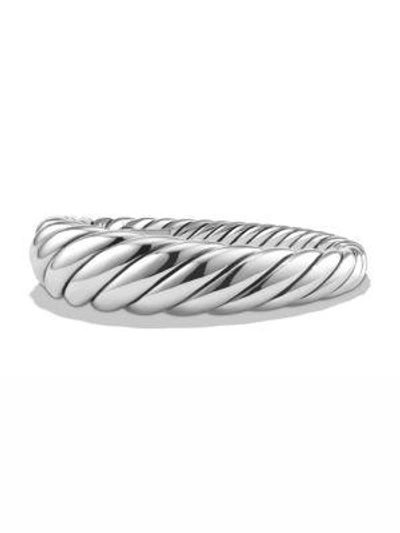Shop David Yurman Pure Form Cable Bracelet In Silver