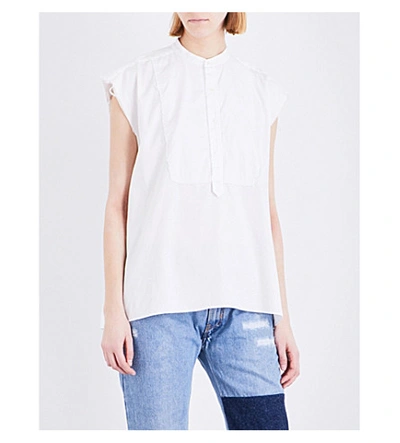 Nili Lotan Charlton Cotton-poplin Shirt In White