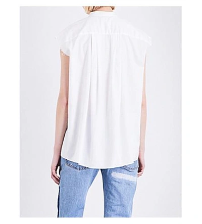 Shop Nili Lotan Elise Cotton-poplin Shirt In White