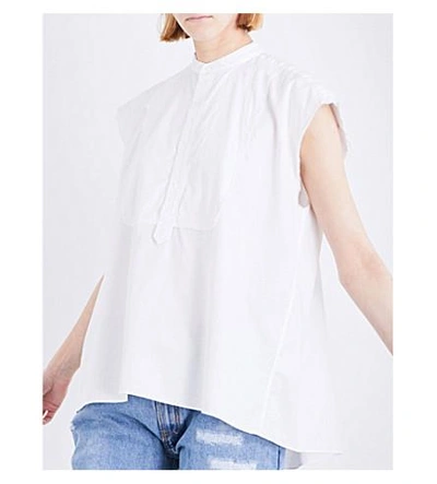 Shop Nili Lotan Elise Cotton-poplin Shirt In White