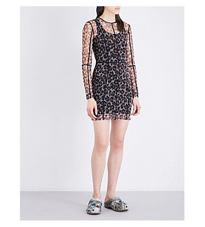 Shop Christopher Kane Leopard-print Tulle Dress