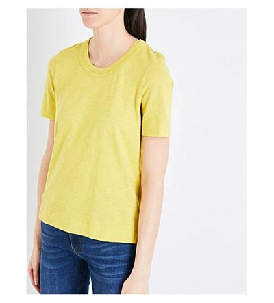 Shop Whistles 罗莎 棉-球衣 吨-衬衫 In Yellow