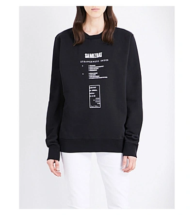 Yang Li Samizdat Cotton Sweatshirt In Black