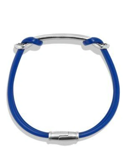 Shop David Yurman Men's Maritime Id Bracelet In Blue