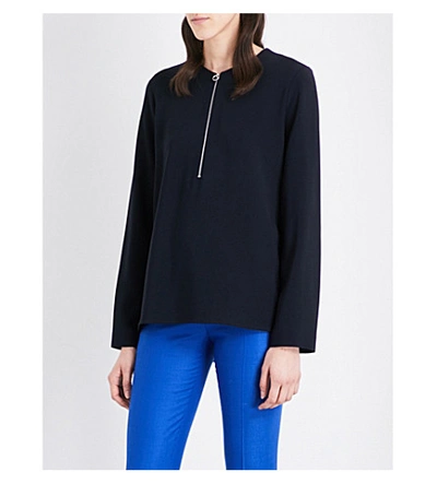 Shop Stella Mccartney Arlesa Stretch-crepe Top In Midnight