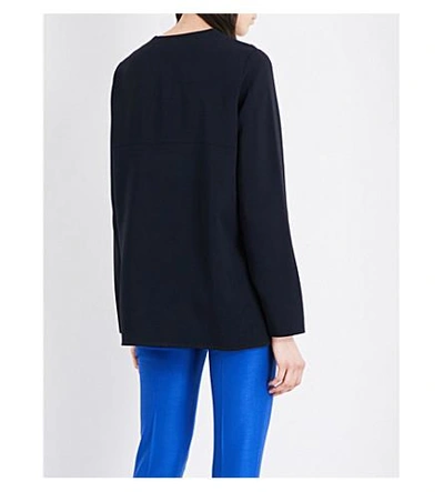 Shop Stella Mccartney Arlesa Stretch-crepe Top In Midnight