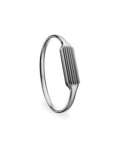 Shop Fitbit Luxe Flex 2 Stainless Steel Accessory Bangle In Silver