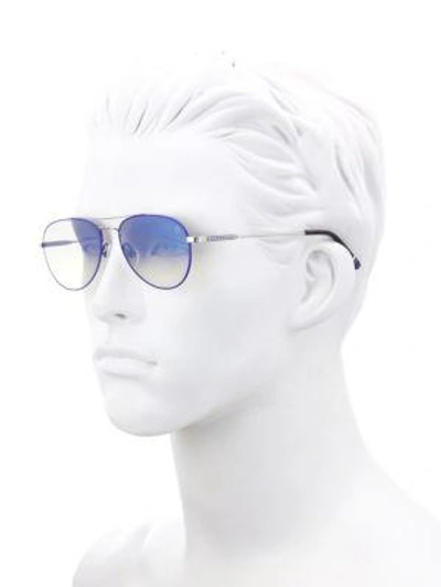 Shop Etnia Barcelona Vintage Brera Sun 56mm Double-bridged Pear Sunglasses In Silver