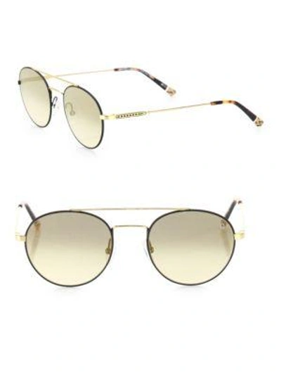 Shop Etnia Barcelona Vintage Born Sun 50mm Double-bridged Round Sunglasses In Gold