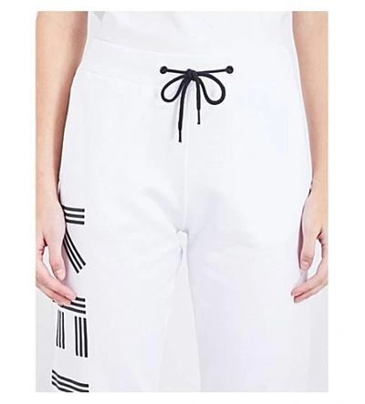 Shop Kenzo Logo-print Cotton Pants In White