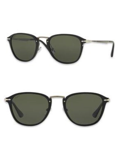 Shop Persol Calligrapher 52mm Polarized Square Sunglasses In Black