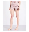 FLEUR DU MAL Contrast-piping silk-satin pyjama shorts