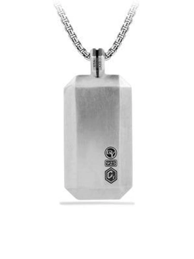 Shop David Yurman Men's Forged Carbon & Sterling Silver Tag