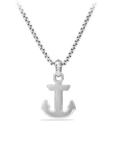 Shop David Yurman Maritime Onyx & Sterling Silver Anchor Pendant