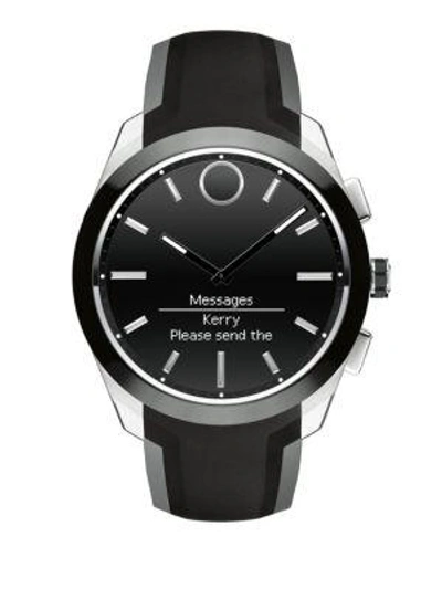 Shop Movado Bold Connected Ii Stainless Steel Bracelet Watch In Black