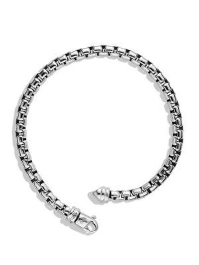 Shop David Yurman Men's Large Box Chain Bracelet In Silver