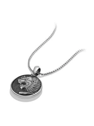 Shop David Yurman Men's Petrvs Lion Amulet In Silver