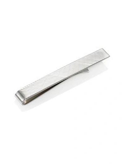 Shop David Donahue Men's Silver Tie Bar