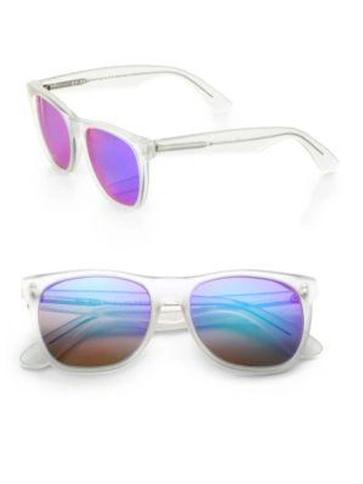 Shop Super Basic Mirrored Sunglasses In Crystal