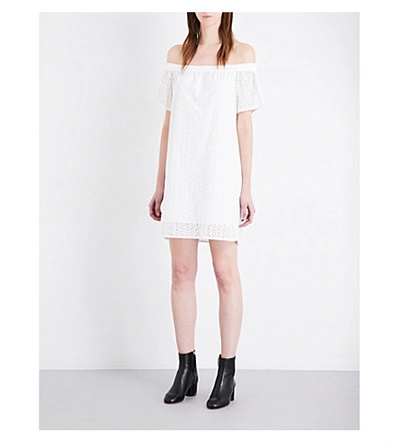 Shop Rag & Bone Flavia Off-the-shoulder Cotton-broderie Anglaise Dress In White