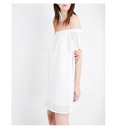 Shop Rag & Bone Flavia Off-the-shoulder Cotton-broderie Anglaise Dress In White