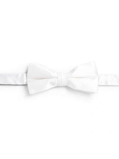 Shop Saks Fifth Avenue Men's Collection White Silk Bow Tie