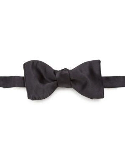 Shop Eton Men's Solid Silk Self-tied Bow Tie In Black