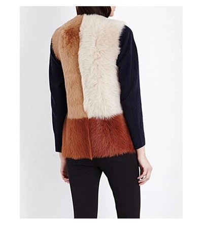 Shop Whistles Reversible Sheepskin Gilet In Cream