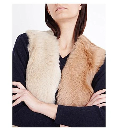 Shop Whistles Reversible Sheepskin Gilet In Cream