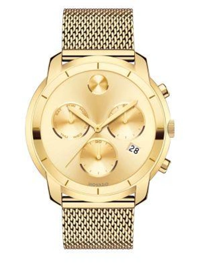 Shop Movado Bold Yellow Gold Ion-plated Stainless Steel Chronograph Bracelet Watch